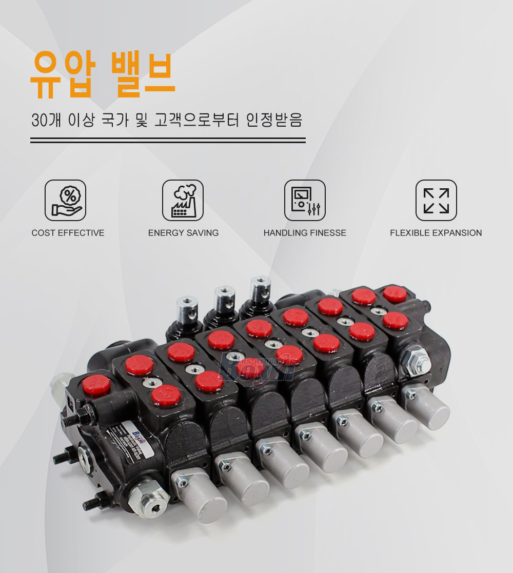 SD6 수동 및 조이스틱 7 스풀 구역 방향 밸브